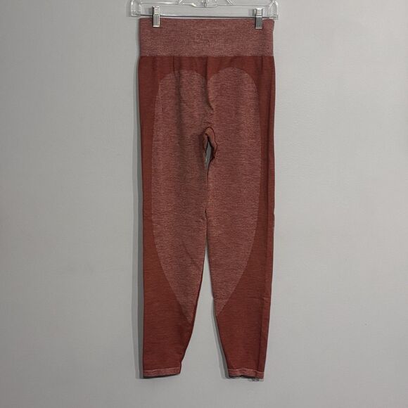 PINK Victoria’s Secret High-Waisted Seamless Yoga Leggings Rust Orange Medium - Picture 2 of 12